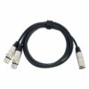 XLR Y mic split 2x XLR F -> 1x XLR M